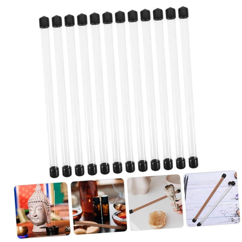 As Shown Color Agarwood Incense Sticks Airtight Storage Tubes Round Lid 12 Pack Portable Sample - Image 5